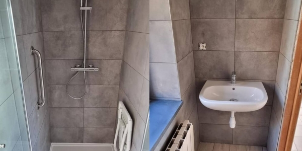Rénovation d'une salle de douche pour PMR à bois de lessines